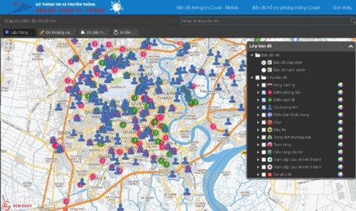 Publican mapa digital sobre lucha contra COVID-19 en ciudad vietnamita hinh anh 1