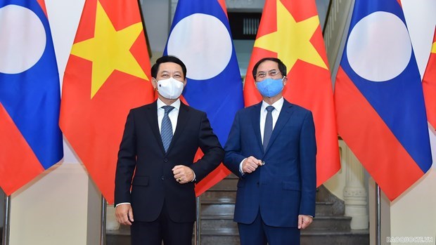 Vietnam y Laos por intensificar lazos en diplomacia hinh anh 1