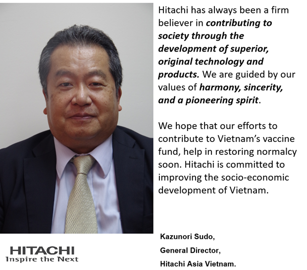 Grupo japones Hitachi comprometido a acompanar a Vietnam en lucha contra COVID-19 hinh anh 1