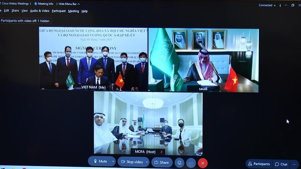 Vietnam y Arabia Saudita firman documento sobre consulta politica entre sus cancillerias hinh anh 1