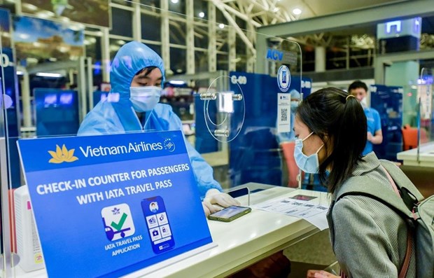 Comienzan pruebas de pasaporte de salud electronico en vuelos de Vietnam Airlines hinh anh 1