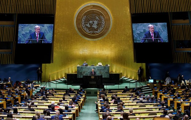 Presidente vietnamita inicia participacion en debate de alto nivel de Asamblea General de ONU hinh anh 1