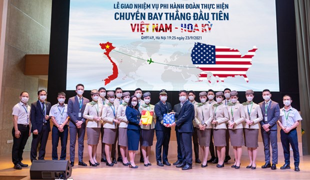 Bamboo Airways completa con exito primer vuelo directo Vietnam-EE.UU. hinh anh 2