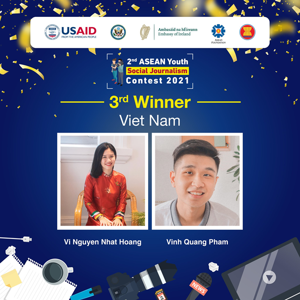 Estudiantes vietnamitas en tercer premio en concurso regional de periodismo juvenil hinh anh 1