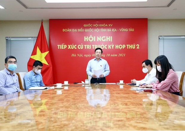 Viceprimer ministro de Vietnam dialoga con votantes de provincia de Ba Ria-Vung Tau hinh anh 1