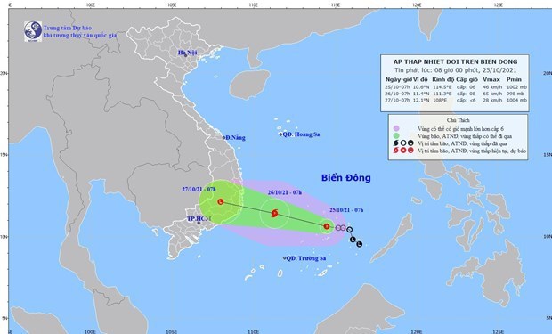 Piden a localidades centrales de Vietnam preparase ante depresion tropical hinh anh 1