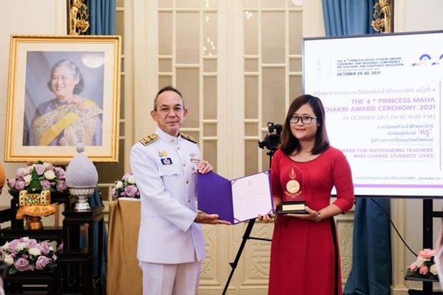 Maestra vietnamita recibe Premio Princesa Maha Chakri por logros sobresalientes en educacion hinh anh 1