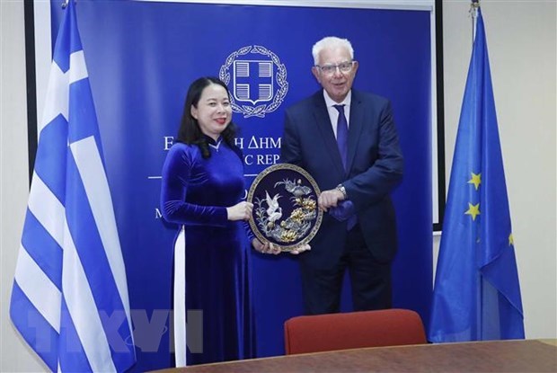 Vicepresidenta de Vietnam concluye visita a Grecia hinh anh 1