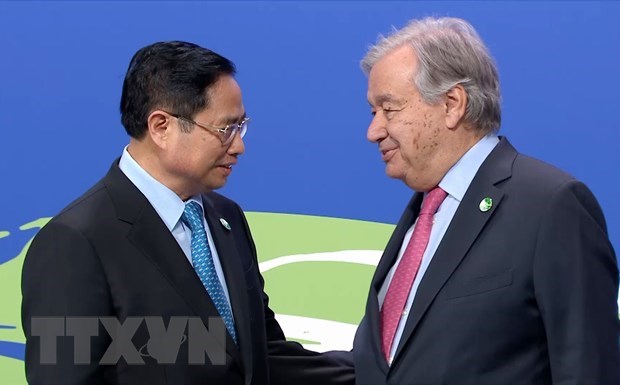 Premier vietnamita se reune con dirigentes de la ONU y paises europeos hinh anh 1