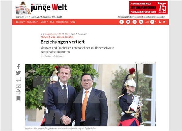 Periodico aleman resalta resultados de la visita oficial del premier vietnamita a Francia hinh anh 1