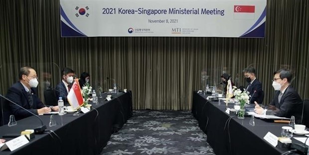 Corea del Sur y Singapur por firmar acuerdo de comercio digital hinh anh 1