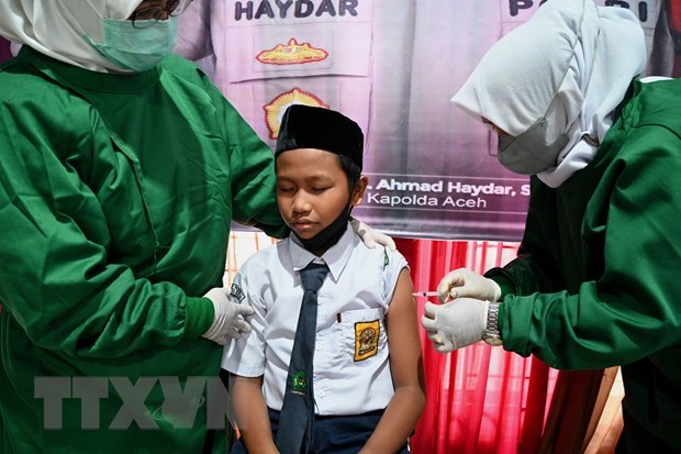 Indonesia planea vacunar contra el COVID-19 a ninos en escuelas hinh anh 1