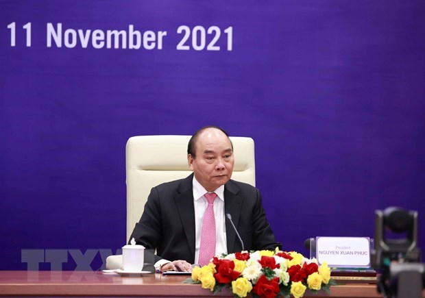 Presidente de Vietnam interviene en dialogo anual entre APEC y su Consejo Consultivo Empresarial hinh anh 1