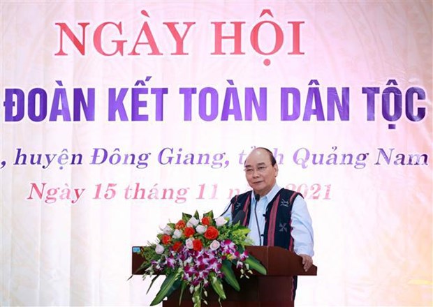 Presidente vietnamita resalta aportes de provincia de Quang Nam al fomento de gran unidad nacional hinh anh 2