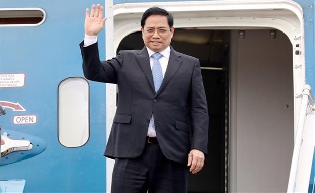 Primer ministro de Vietnam parte rumbo a Japon para visita oficial hinh anh 1