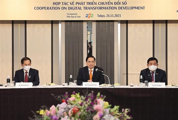 Premier vietnamita dialoga con lideres de grupos empresariales japoneses hinh anh 2