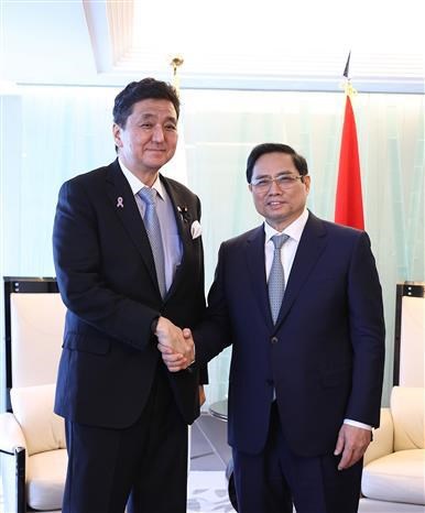 Premier vietnamita sostiene encuentros con empresario y altos funcionarios japoneses hinh anh 1