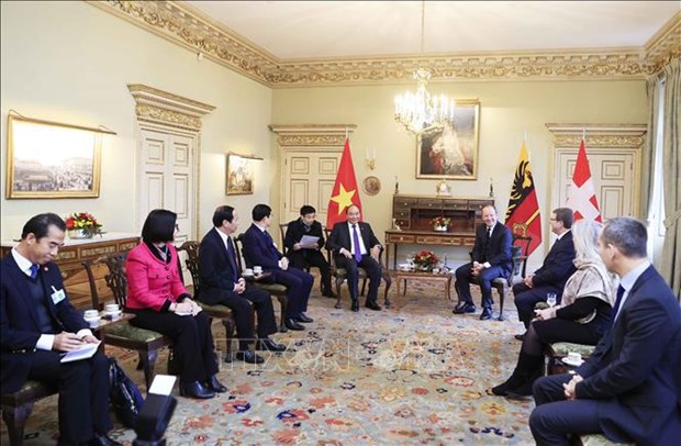 Presidente de Vietnam prosigue su visita a Suiza con amplia agenda de encuentros hinh anh 2
