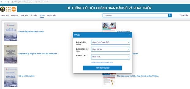 Lanzan primer sitio web sobre datos de poblacion y situacion socioeconomica de Vietnam hinh anh 1