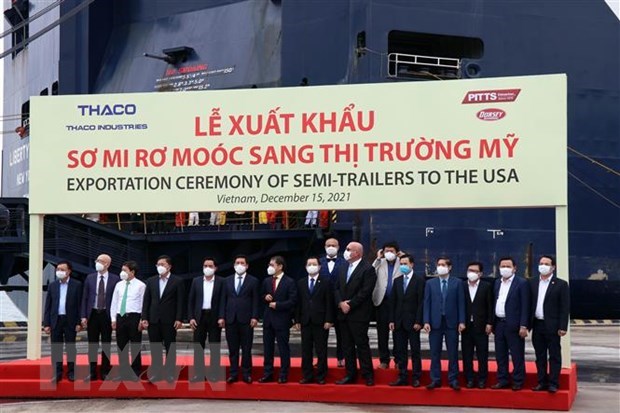 Empresa vietnamita THACO exporta el primer lote de 870 semirremolques a Estados Unidos hinh anh 1