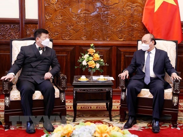 Presidente de Vietnam recibe cartas credenciales de nuevos embajadores hinh anh 1
