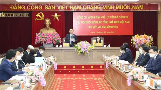 Presidente del Legislativo vietnamita trabaja en provincia de Vinh Phuc hinh anh 1