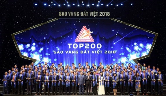 Honraran a 200 empresas con el Premio Estrella Dorada de Vietnam 2021 hinh anh 1