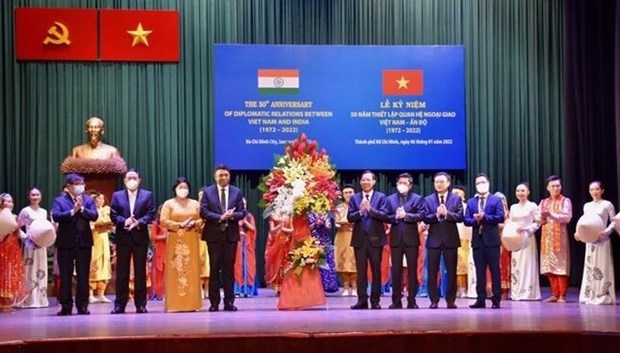 Conmemoran en Ciudad Ho Chi Minh aniversario 50 de nexos diplomaticos Vietnam-India hinh anh 1