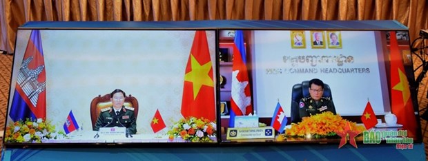 Vietnam y Camboya fortalecen cooperacion en defensa hinh anh 1
