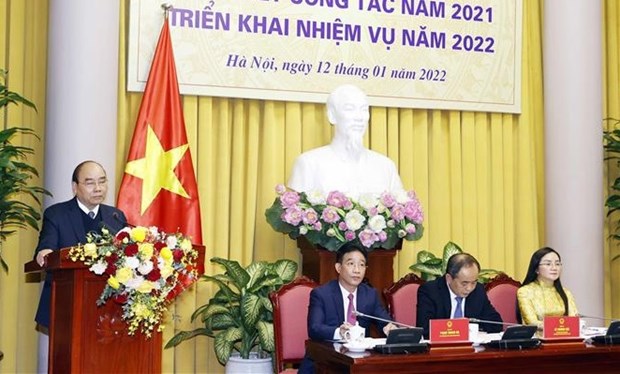 Exigen a Oficina Presidencial de Vietnam mejorar labores de asesoramiento en 2022 hinh anh 1