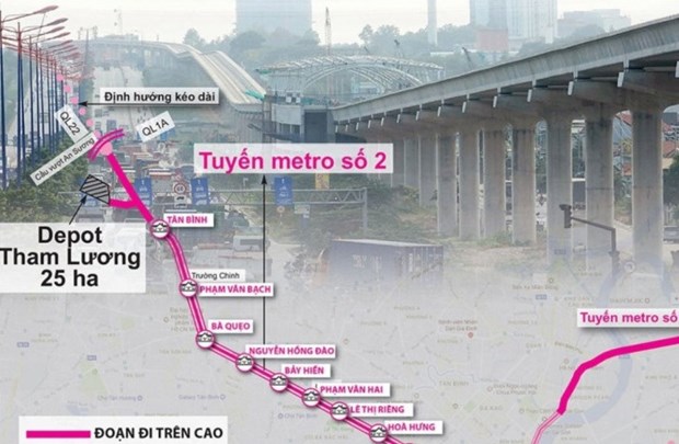Comenzaran construccion de la linea 2 del metro en Ciudad Ho Chi Minh en 2022 hinh anh 1