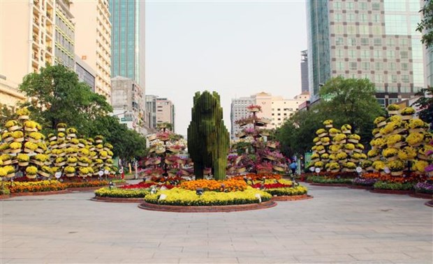 Calle de flores en Ciudad Ho Chi Minh da bienvenida al Ano Nuevo Lunar hinh anh 1