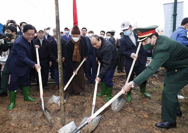 Presidente de Vietnam lanza campana de siembra primaveral de arboles hinh anh 2