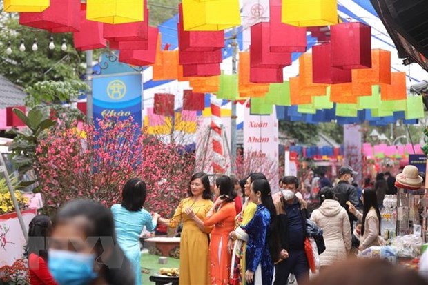 Hanoi recibe a mas 105 mil visitantes durante las vacaciones del Ano Nuevo Lunar hinh anh 1