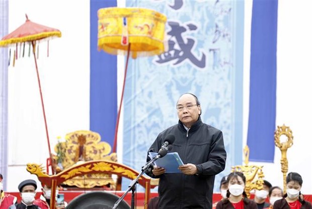 Presidente vietnamita asiste a festival de oracion por buena cosecha hinh anh 2