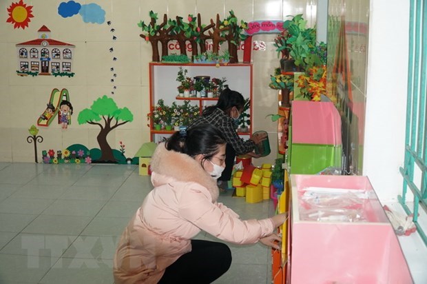 Estudiantes de la provincia vietnamita de Quang Ninh regresaran a la escuela a partir del 14 de febrero hinh anh 1