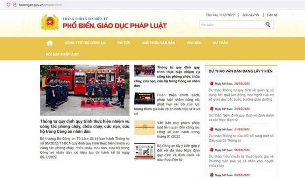 Vietnam lanza sitio web sobre difusion y educacion juridica hinh anh 1