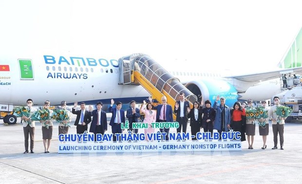 Bamboo Airways inaugura vuelos directos Vietnam-Alemania hinh anh 1