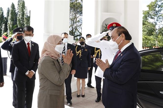 Efectuan ceremonia de recepcion oficial al presidente de Vietnam hinh anh 2