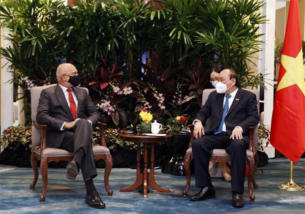 Presidente vietnamita dialoga con empresas lideres singapurenses en finanzas y energias hinh anh 2
