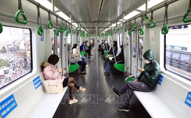 Aumenta numero de pasajeros de linea ferroviaria Cat Linh-Ha Dong hinh anh 1