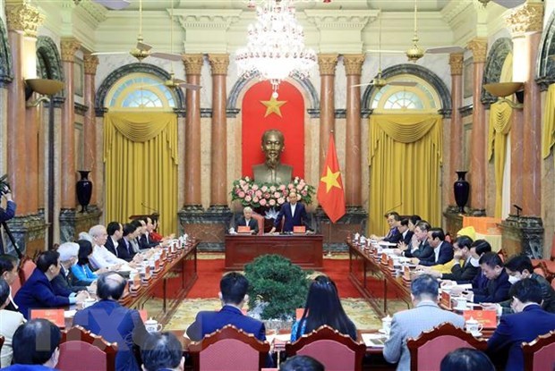 Resaltan coordinacion entre Presidente y Frente de Patria de Vietnam para desarrollo nacional hinh anh 1