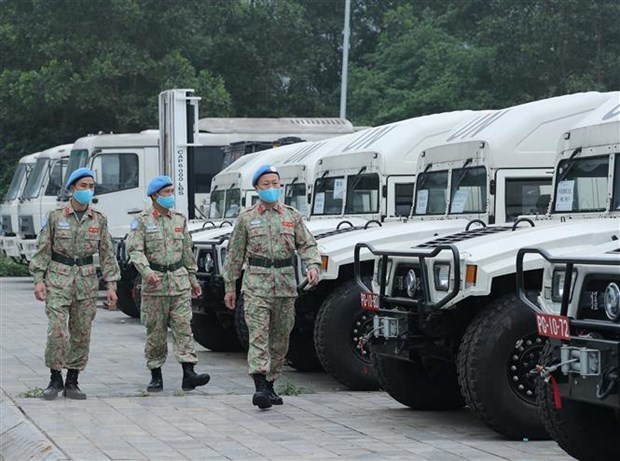 Militares vietnamitas en misiones de paz de ONU en preparativos para viajar a Abyei hinh anh 1
