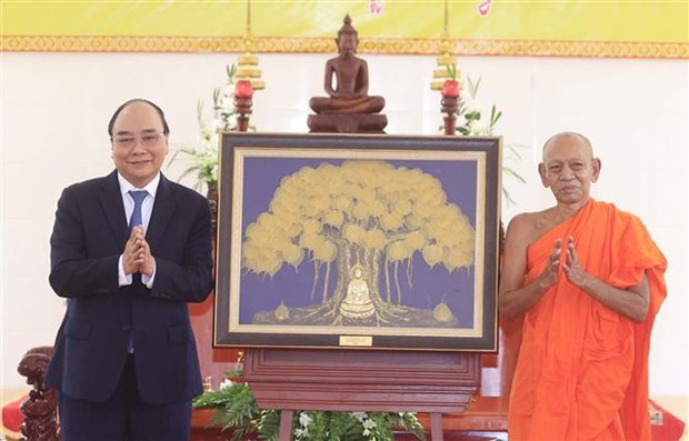 Presidente de Vietnam felicita por fiesta tradicional Chol Chnam Thmay en ciudad de Can Tho hinh anh 1