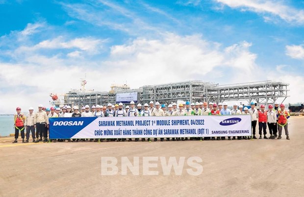 Exportan nueve modulos hechos en Vietnam a refineria petroquimica Sarawak hinh anh 1