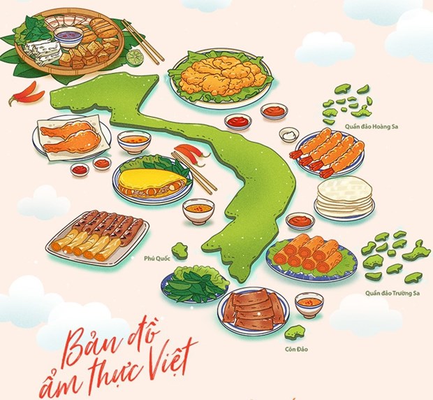 Elaboran mapa digital de 100 delicias vietnamitas hinh anh 2