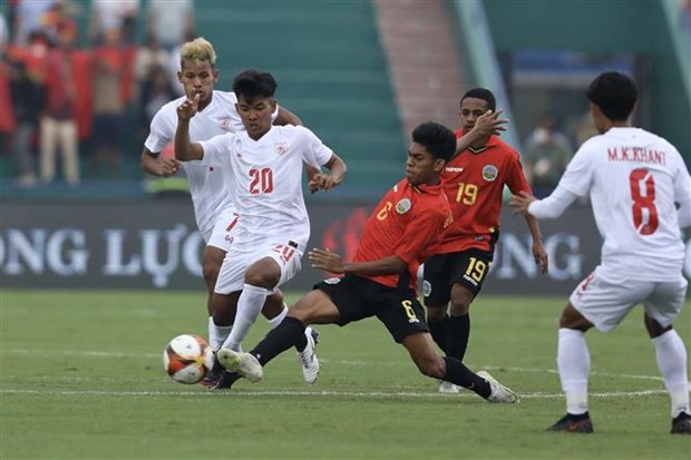 SEA Games 31: Myanmar derrota a Timor Leste en futbol hinh anh 1