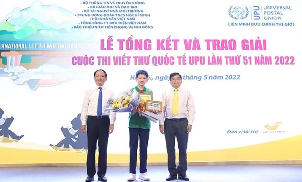 Vietnam anuncia ganador nacional del concurso de escritura de UPU 2022 hinh anh 1