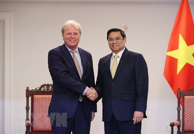 Premier vietnamita recibe a gerentes de organizaciones mundiales hinh anh 2