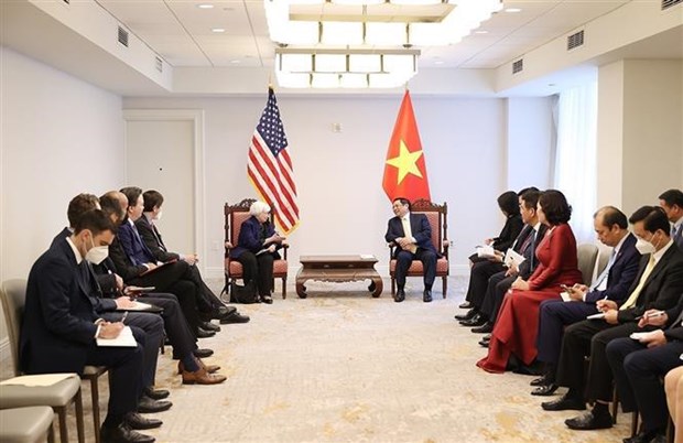 Primer ministro vietnamita recibe a secretaria del Tesoro de los Estados Unidos hinh anh 2